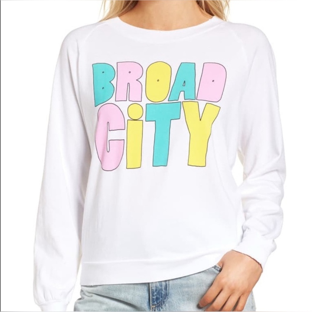 White Wildfox  Broad City Graphic Sweatshirt
